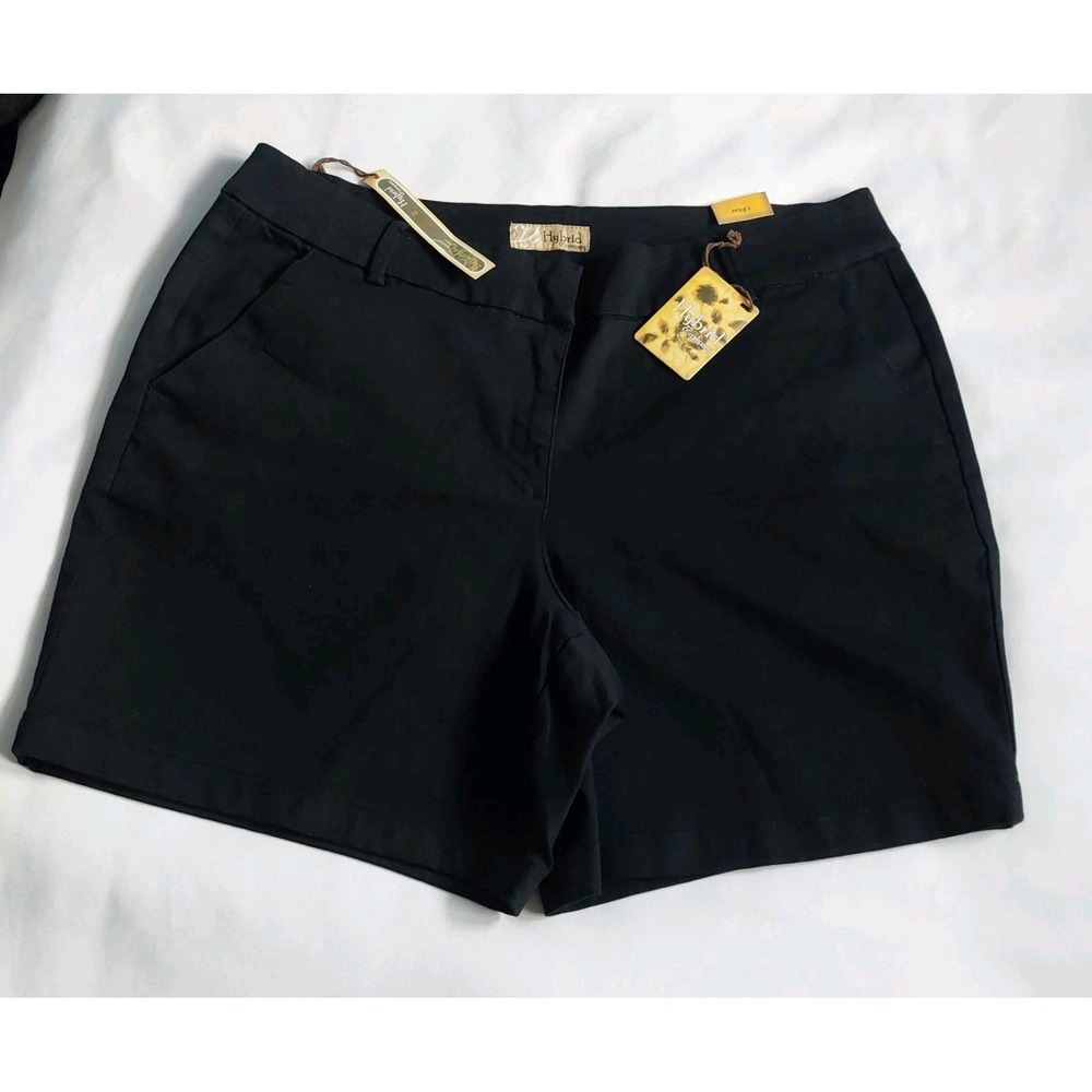 Hybrid & Company Black Size 22  Bermuda Cotton Shorts‎ Womens